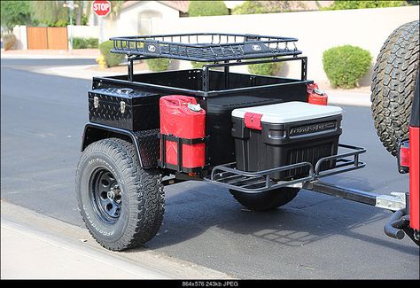 Harbor Freight Trailer Build, Camping Trailer Ideas, Jeep Wrangler Trailer, Harbor Freight Trailer, Camping Gear Trailer, Truck Bed Trailer, Truck Lover, Accessoires 4x4, Camping Trailer Diy