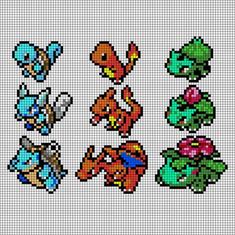 Pixel Art Pattern Pokemon, Pokemon Beads Pattern, Pokemon Pixel Art 32x32, Perler Bead Patterns Pokemon, Pokémon Perler Beads, Cross Stitch Pokemon, Pokemon Perler Bead Patterns, Stitch Pokemon, Pokemon Pixel Art