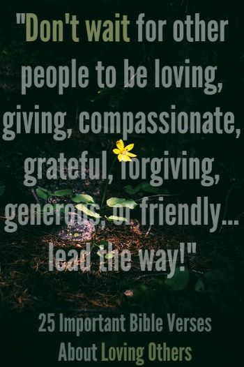 “Don’t wait for other people to be loving, giving, compassionate, grateful, forgiving, generous, or friendly… lead the way!” Check out 25 Important Bible Verses About Loving Others Important Bible Verses, Wedding Bible Verses, Loving Others, Verses About Love, Bible Verses About Love, Gospel Message, Christian Movies, In Christ Alone, Love One Another