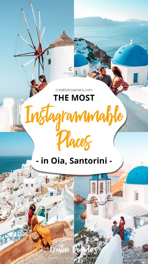 Best photo spots in Oia, Santorini (with map) — Creative Roamers Santorini Map, Greece Cruise, Grecia Santorini, Things To Do In Santorini, Oia Santorini Greece, Athens Travel, Greek Vacation, Santorini Travel, Greece Travel Guide