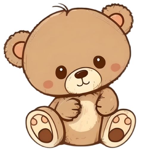 Cute Bear Drawings Kawaii, Cute Teddy Bear Drawing, Bear Cartoon Images, Teddy Cartoon, Teddy Bear Doodle, Teddy Bear Illustration, Hug Cartoon, Brown Cartoon, Cartoon Teddy Bear