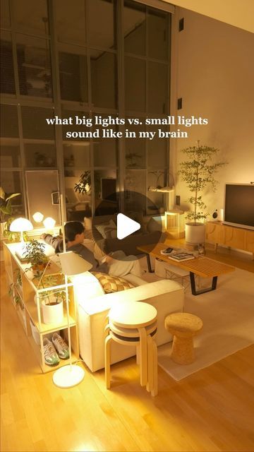 Eric Wang on Instagram: "Cold and chaotic vs. warm and zen
-
-
-
-
#lighting #lamps #furniture #homedecor #decor #design #interiordesign #ambientlighting #cozyhome #apartment #apartmenttherapy #livingroom #interior" Low Ambient Lighting, Living Room Ambient Lighting Ideas, Eric Wang Apartment, Warm Ambient Lighting Living Room, Warm Lamp Light Bedroom, Ambient Lighting Living Room Night, Eric Wang, Warm Lighting Living Room, Ambient Lighting Living Room