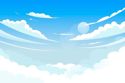 Background For Video, Background Site, Sky Illustration, Creative Backdrops, Cloud Illustration, Background Summer, Illustration Art Kids, Birds In The Sky, Blue Sky Background