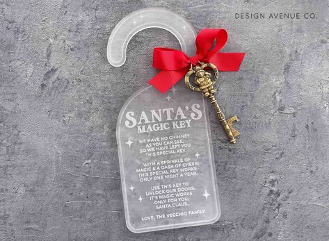 Magic Santa, Christmas Poem, Santa Key, Christmas Eve Traditions, Santa's Magic Key, Magic Key, Custom Birthday Invitations, Christmas Traditions Family, Christmas Decorations For Kids