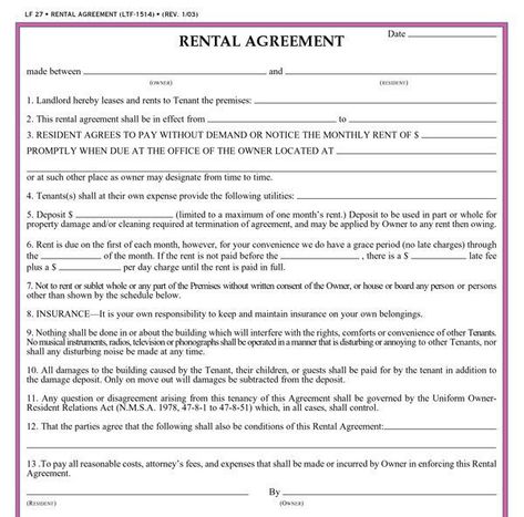 Sample Residential Lease Agreement Template » Forms 2024 Lease Agreement Free Printable, Printable Receipt, Room Rental Agreement, Apartment Lease, Real Estate Forms, Tenancy Agreement, Rental Agreement Templates, Rental Application, Letter Of Intent