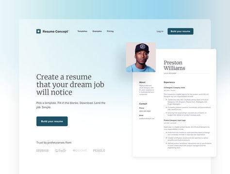 Resume Builder Website, Web Design Quotes, Create A Resume, Billboard Design, Resume Builder, Web Layout Design, Design Challenge, Web Layout, Website Design Inspiration