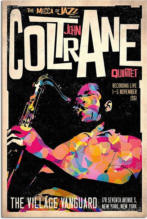 Jazz Posters, Arte Jazz, Jazz Cd, Concert Poster Art, Painting Music, Concert Poster Design, ポップアート ポスター, Jazz Concert, John Coltrane