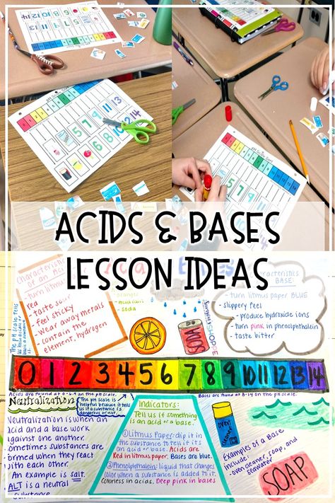 Ph Scale Chemistry, Chemistry Activities High School, Chemistry Projects High School, Ph Activities, Ph Scale, Teaching Middle School Science, Physical Science Lessons, Acids And Bases, Chemistry Activities