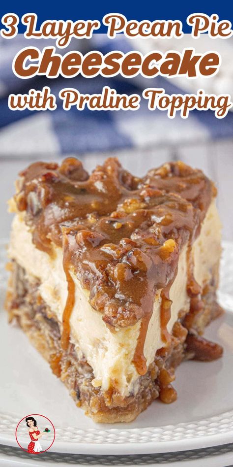 Pecan Cheesecake Pie Recipe, No Bake Pecan Pie Cheesecake, Praline Cheesecake, Eggnog Pie, Toffee Cheesecake, Pecan Pie Cheesecake Recipe, Pecan Pie Cheesecake, Best Pecan Pie, Pecan Cheesecake