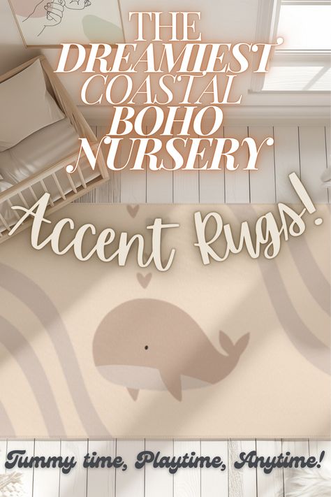 Create a breezy and seaside space for your little one with our baby whale accent rug. Perfectly crafted for a coastal style nursery or boho-inspired kids room, this Scandi inspired baby animal themed playmat is a must-have for any stylish home. The soft, natural tones make it an ideal addition to any girls' or boys' rooms, blending seamlessly with your existing decor.
A great gift idea for new parents, a teacher, birthday's or Christmas. Nursery Ideas Boho, Neutral Nursery Ideas, Kids Room Carpet, Coastal Nursery, Boho Kids Room, Neutral Nursery Decor, Kid Room Carpet, Room Mat, Baby Whale