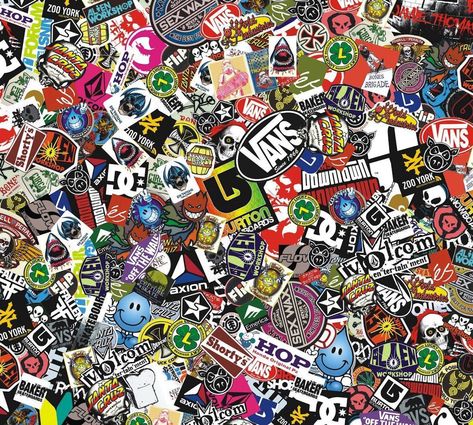 Mystery Sticker Pack, Assorted Sticker-Bombing, Funny Vinyl Stickers, Grab Bag, Blind Box, Laptop Stickers by Flinsky on Etsy Stickerbomb Wallpaper, Sticker Bomb Wallpaper, Good Phone Backgrounds, Skateboard Companies, Skate Stickers, Jdm Stickers, Sticker Bomb, Skateboard Stickers, Best Iphone Wallpapers