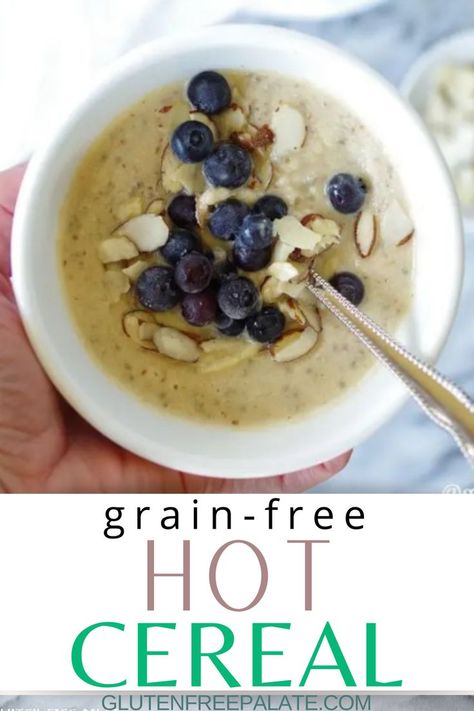 Finally, a Grain-Free Hot Cereal that’s ready in minutes. You can top this hot cereal with your favorite toppings and enjoy! This grain-free breakfast cereal is simple to make and less expensive than buying a grain free hot cereal mix from the store. Paleo Porridge, Pumpkin Porridge, Gluten Free Fall Recipes, French Toast Casserole Easy, Grain Free Breakfast, Cereal Mix, Easy Gluten Free Desserts, Homemade Snickers, Hot Cereal