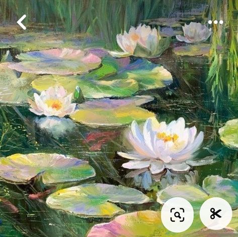 Ethereal Water, Lotus Wall Art, Water Lilies Art, Water Lilies Painting, Lily Painting, Art Water, 수채화 그림, Arte Inspo, Fish Painting