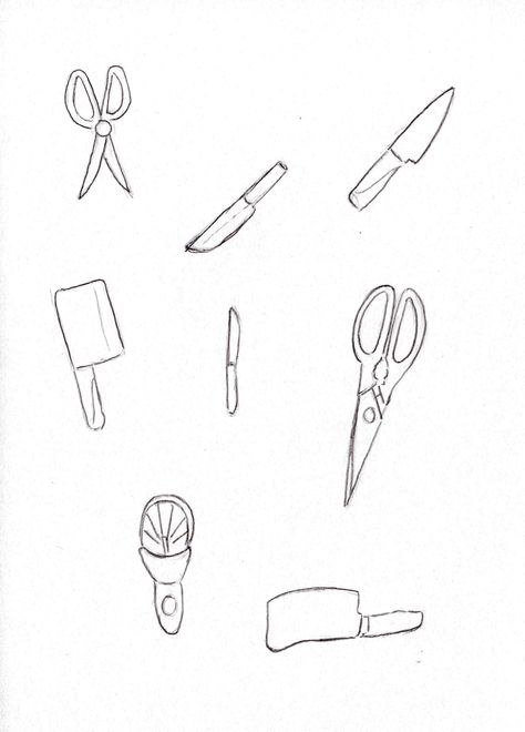 Item of the day: sharp objects. Pencil by Yonglin Drawing Reference Photos Objects, Objects Black And White, Reference Photos Objects, Drawing Reference Photos, Ankara Short, Toddler Arts And Crafts, Kindergarten Learning Activities, Object Drawing, Gown Styles