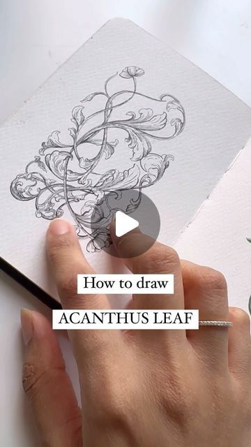 ANJALI SINGH I Botanical Artist on Instagram: "Here’s a little tutorial I tried out. Let me know if you want to see more videos like this! 🌿  . Acanthus leaves are super important in decorative art, they’re basically the core of it. There are so many ways to use them in ornamental designs. Here, I tried to show you the basic structure of the leaf. There’s a lot more to explore, so stay tuned!  Don’t forget to subscribe to my newsletter.  . Link in bio. 💌 . . . #acanthusleaf #decorativeart #arttutorial #arteducation #drawingtips #detaileddrawing #instart #artpractice #artcommunity #ornamental #artinspo" Acanthus Leaf Drawing Tutorial, Acanthus Leaf Drawing, Natural Inspiration, Ornament Drawing, Mughal Art, Acanthus Leaves, Leaf Drawing, Acanthus Leaf, The Leaf