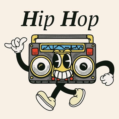 Stereo Illustration, Boombox Illustration, Boombox Drawing, Speaker Drawing, Radio Drawing, Hip Hop Illustration, 90’s Hip Hop, Hip Hop Radio, Golden Diamond