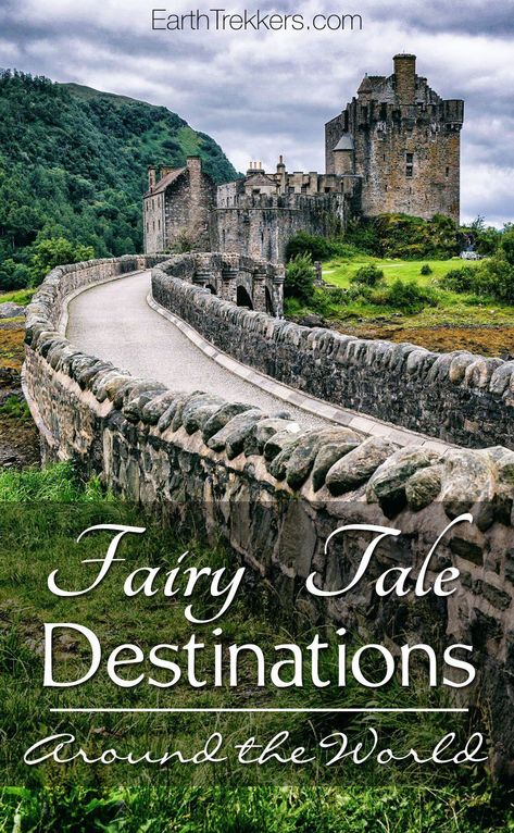 Fairytale Vacation, Fairy Tales From Around The World, Fairyland Caverns, Fairytale Villages In England, Famous Castles Around The World, Scotland Vacation, Scotland Road Trip, Buku Harry Potter, Eilean Donan