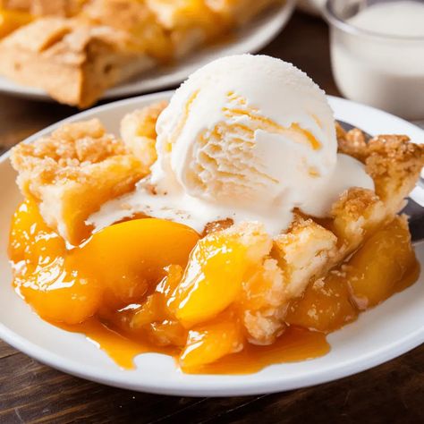 Lazy Man's" Pie- Peach Cobbler - Life with Susan Crown Royal Peach Cobbler, Crown Royal Peach, Pie Peach, Royal Recipe, Lazy Man, Southern Cooking Recipes, Peach Desserts, Canned Peaches, Peach Pie