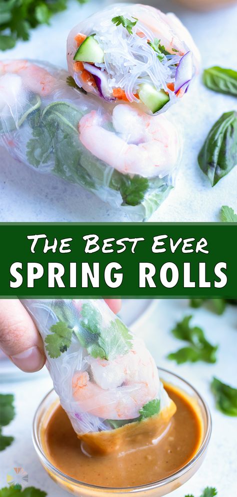 Fresh Spring Rolls Recipe, Easy Spring Rolls, Vietnamese Fresh Spring Rolls, Rice Paper Recipes, Shrimp Spring Rolls, Rice Rolls, Chicken Spring Rolls, Vietnamese Spring Rolls, Fresh Spring Rolls