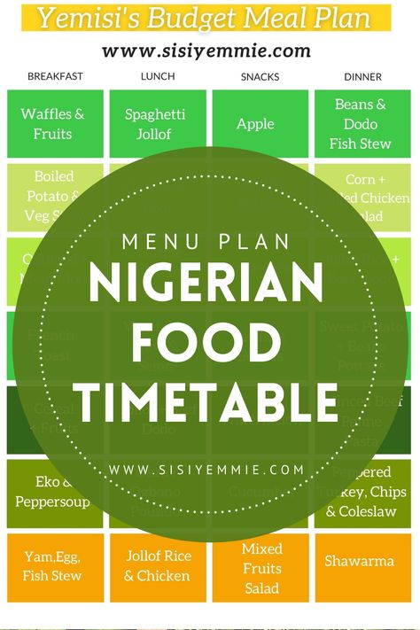 HEALTHY NIGERIAN FOOD TIMETABLE FOR NOVEMBER Healthy Nigerian Food Timetable, Nigerian Food Timetable For The Family, Food Timetable Nigerian, Healthy Nigerian Food, What To Eat Everyday, Nigerian Breakfast Ideas, Food Timetable, Nigerian Food Recipes, Family Meal Planning Healthy