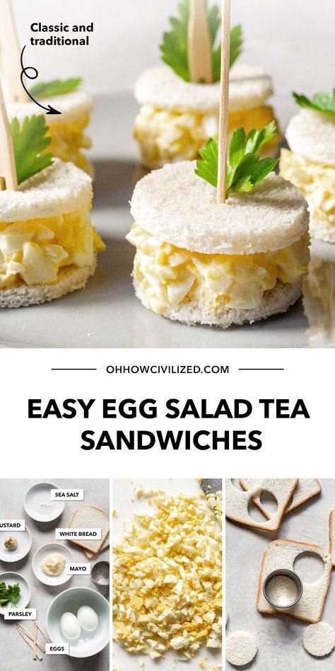 Thermomix, Essen, Egg Salad Tea Sandwiches, Tea Party Sandwiches Recipes, Egg Salads, High Tea Sandwiches, Japanese Mayonnaise, The Best Egg Salad, Hot Tea Recipes