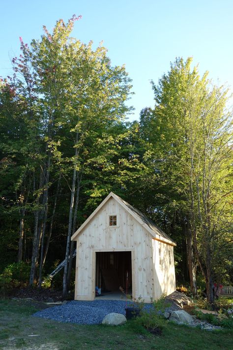 A Vermont Tractor Shed - Fine Homebuilding Tractor Shed Ideas, Tractor Shed, Prefab Cottages, Small Barns, Fine Homebuilding, Shed Ideas, Storage Shed Plans, Farm Barn, Father In Law