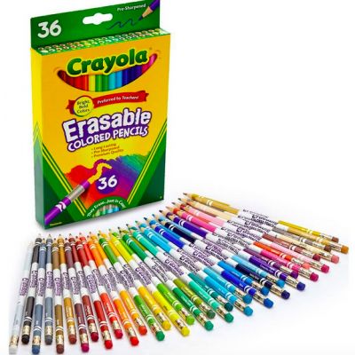 Erasable Colored Pencils, Crayola Pencils, Marker Crafts, Crayon Roll, Pencils Art, School Material, Colored Pencil Set, Crayola Crayons, Washable Markers