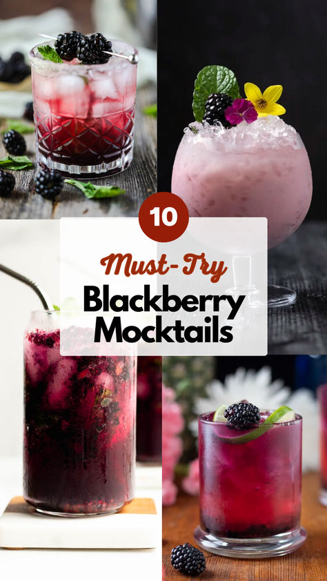 Blackberry Mocktails Blackberry Basil Mocktail, Monin Blackberry Syrup Recipes, Frosted Blackberry Mule, Berry Alcoholic Drinks, Blackberry Mojito Mocktail, Twilight Mocktails, Black Cherry Mocktails, Blackberry Simple Syrup Recipes, Blackberry Drinks Non Alcoholic