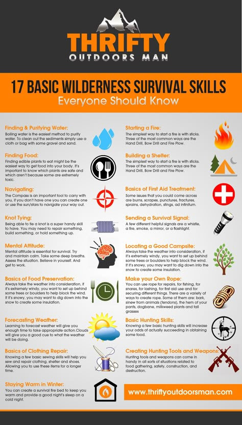 17 Basic Wilderness Survival Skills, Everyone should know Skills Everyone Should Know, Camping Snacks, Emergency Preparation, Survival Life Hacks, Bushcraft Camping, Apocalypse Survival, Survival Techniques, Live Animals, Survival Life