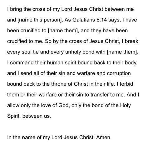 Break Soul Ties Prayer, Prayers To Break Evil Soul Ties, Soul Ties Prayer, Prayer For Souls In Purgatory, Soul Tied, Prayers Against Pride, Soul Tie, Soul Ties, Christian Bible Study