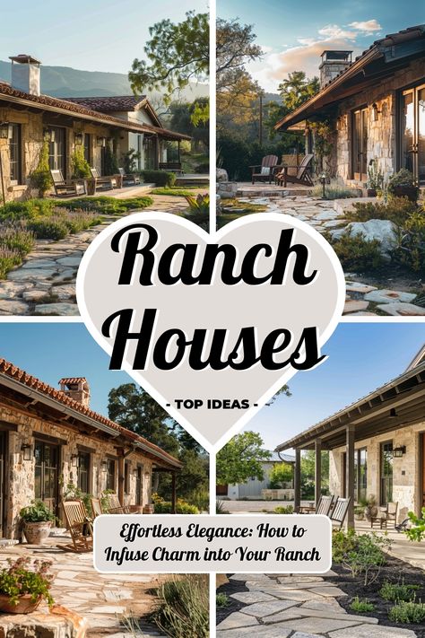 🏡 Are you dreaming of a modern ranch house exterior that combines the charm of ranch style homes with a touch of contemporary design? Explore this stunning ranch house with sleek lines and a welcoming front porch. Perfect for ranch life enthusiasts and lovers of ranch house decor. Welcome home to your modern ranch oasis! 🌵 #ranchhouse #ranchstylehomes #ranchhousedecor #casasestilorancho #modernranchhouse #ranchlife #ranchentranceideas #ranchexterior #ranchhomeremodel #midcenturymodernranch #westernhomedecor Landscaping Ideas Ranch Style House, Ranch Style Home With Porch, Ranch Style House Interior Makeover, Exterior Ranch Style Homes, Adding Porch To Ranch House, Additions To House Ideas Ranch Style, Adding Front Porch To Ranch Style House, Turn A Ranch House Into A Cottage, Ranch Home Additions