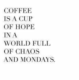 Coffee is a cup of Hope in a World full of chaos and Monday's. Coffee Quotes, Inspirational Coffee Quotes, Quotes Coffee, Inspirerende Ord, Coffee Is Life, Visual Statements, Coffee Coffee, Instagram Bio, Coffee Love