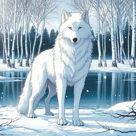 Wolf’s Rain, Dog Design Art, Wolf Husky, Canine Drawing, Spirit Animal Art, Wolf Photos, Dreamy Artwork, Wolf Drawing, Canine Art