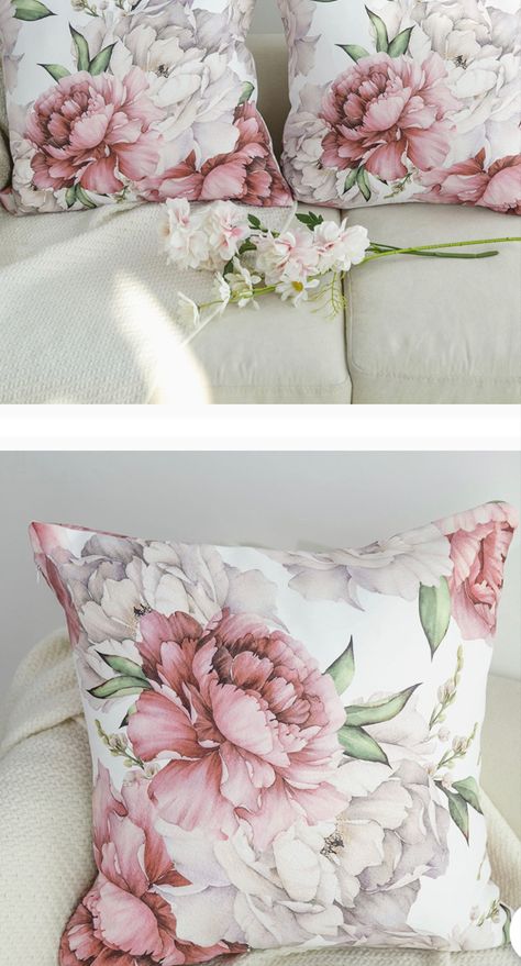 Amazon 16.99 18x18 set of two The quality is amazing. 16.99 18x18 inserts set of two Pillows For Pink Couch, Peony Pillow Cover, Chinoiserie Pillow Covers, Chinoiserie Pillow, Western Farmhouse, Bedroom 2024, Pillow Covers Decorative, Square Cushion Cover, Floral Cushion Covers