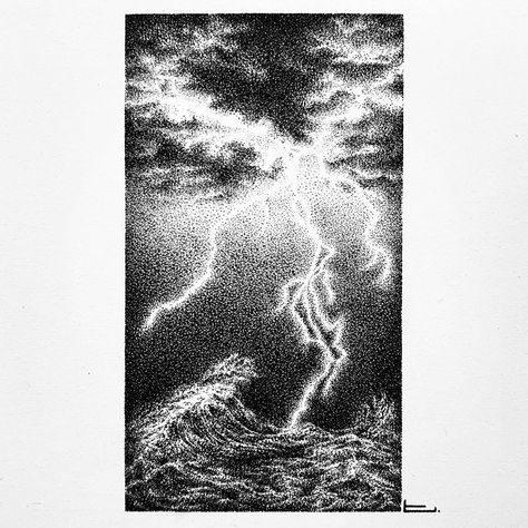 tiny on Instagram: “|| lightning strike experiment part 3. Looking back on my previous lightning drawing I felt it was a little empty. Mainly concerning the…” Lightning Strike Drawing, Lightning Sketch, Lightning Illustration, How To Draw Lightning, Lightning Drawing, Tiny Panda, Sketchbook Ideas Inspiration, Lightning Art, Sun Drawing