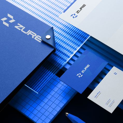 ZURE • Visual Identity Mockups by @mockup.cloud.official Design by @kauealmeida.design Use #mockupcloud or tag us to get featured — 10 000+ Mockups at ⚡ mockupcloud.com . . . #mockup #branding #packaging #type #corporateidentity #identity #branddesign #graphicdesign #designstudio #printdesign #designinspiration #brandidentity #visualidentity #logoinspiration #freebie #printdesign #mockupdesign #mockupscene #posterdesign #graphicdesignblg #graphicdesign #printdesign #typography #photoshop #... One Side Business Card Design, Blue Branding, Typography Photoshop, Ads Agency, Corporate Identity Design, Vi Design, Graphic Design Lessons, Letter Z, Graphic Design Resources