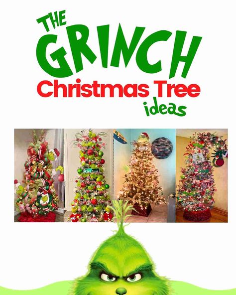 grinch christmas trees Grinch Christmas Tree Ideas, Grinch Christmas Tree Ideas Themed, Best Christmas Tree Stand, Unique Christmas Trees Themes, Whoville Christmas Decorations, Grinch Trees, Grinch Decorations, Whoville Christmas, The Grinch Christmas