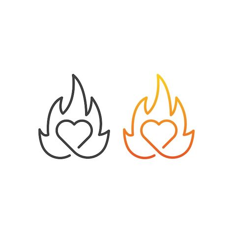 Heart on fire, love fire. vector icon te... | Premium Vector #Freepik #vector #red-fire #heart #flame-background #heart-shape Flame Finger Tattoo, Fire Heart Tattoo, Flame Illustration, Flame Background, Heart Flame, Fire Icon, Flame Heart, Heart Fire, Fire Shape