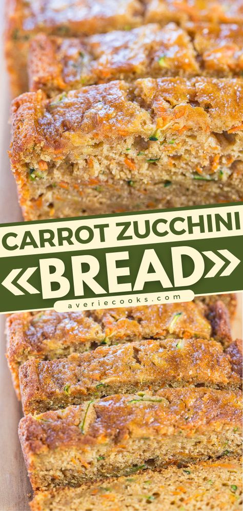 Zucchini Carrot Bread, Carrot Zucchini Bread, Carrot Bread Recipe, Zucchini Loaf, Easy Zucchini Bread, Carrot Zucchini, Zucchini Carrot, Best Zucchini, Zucchini Banana