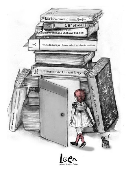 Marjolein Bastin, Book Tattoo, World Of Books, Charcoal Drawing, Book Nooks, I Love Books, الرسومات اللطيفة, Tim Burton, Pencil Art