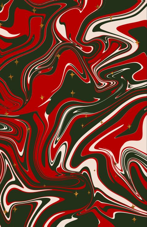 A swirl of red, green and white with some glitter stars sprinkled on top - a modern print for Christmas Liquid Aesthetic, Pink Nike Wallpaper, Red Christmas Background, Christmas Abstract, Merry Christmas Background, Christmas Wallpaper Backgrounds, Xmas Wallpaper, Black And White Background, Holiday Wallpaper