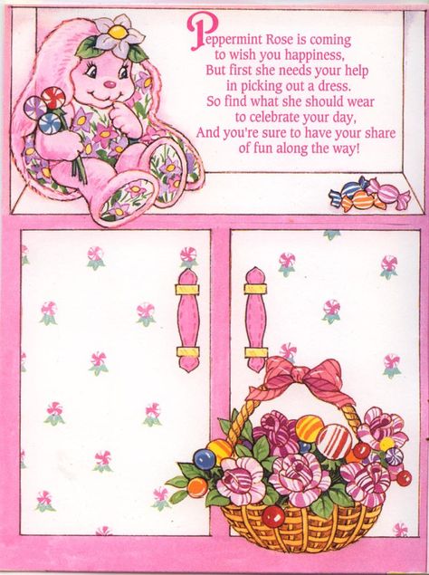 Peppermint Rose, Cartoons 80s 90s, American Greetings Cards, Candy Flowers, Cartoon Toys, Vintage Card, Doll Painting, American Greetings, Vintage Cartoon