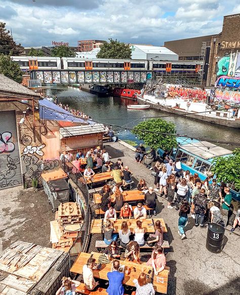 15 of the best Hackney Wick bars and breweries - CK Travels Hackney Wick London, Hackney London Aesthetic, London Moodboard, Gingerbread City, London Hackney, Outdoor Beer Garden, Hackney Wick, 2024 Manifestation, London Travel Guide