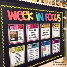 Easy to maintain Focus Wall Focus Walls Classroom, Week In Focus Bulletin Board, Wit And Wisdom Focus Wall 2nd Grade, Wit And Wisdom Focus Wall, Focus Wall Classroom, Reading Focus Wall, Focus Walls, Focus Boards, 2nd Grade Ideas