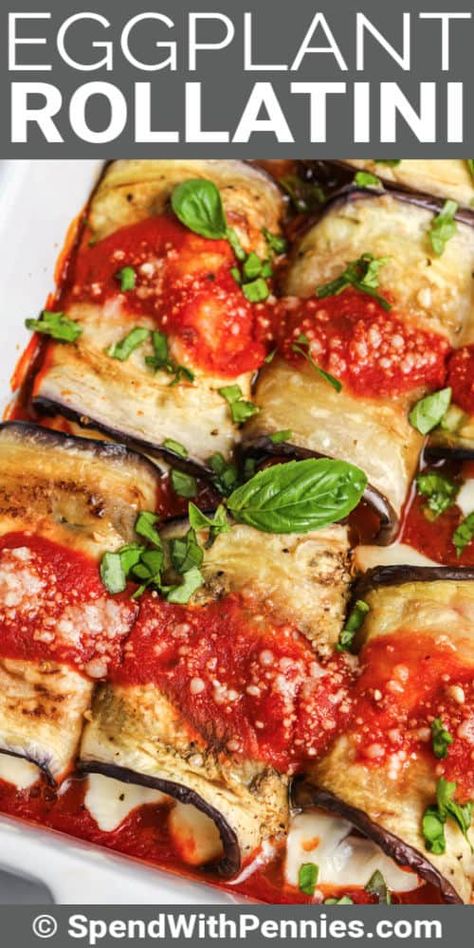 Italian Eggplant Recipes, Eggplant Rollatini Recipe, Low Carb Italian, Low Carb Casserole, Eggplant Rollatini, Eggplant Recipes Easy, Easy Main Dishes, Eggplant Dishes, Italian Family