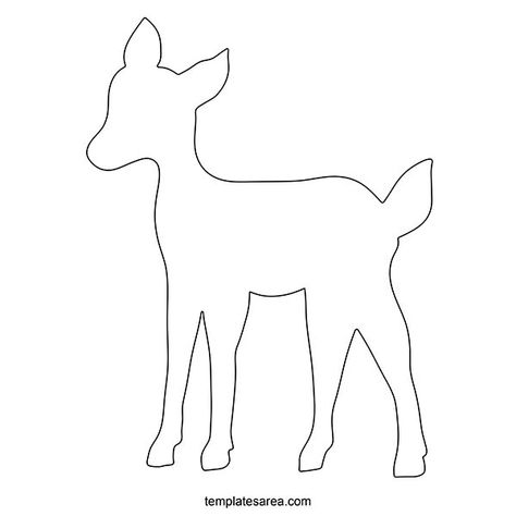 Fawn Outline Template – Free Printable Moose Template Free Printable, Deer Template Free Printable, Christmas Applique Patterns Templates Free Printable, Christmas Templates Free Printable, Reindeer Outline, Printable Outline, Template Free Printable, Outline Template, Deer Pictures