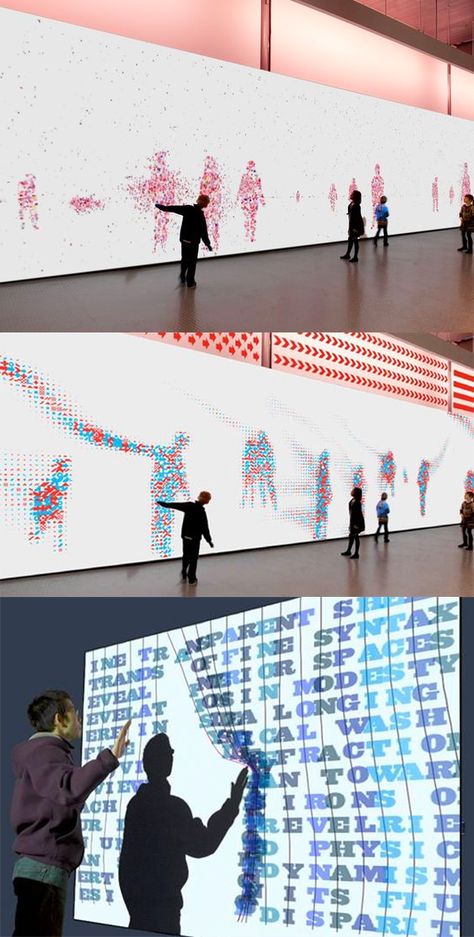 Interactive Architecture Installation, Interactive Stage Design, Interactive Art Museum, Interactive Exhibition Ideas, Interactive Installation Design, Immersive Experience Art Installations, Interactive Graphic Design, Touchdesigner Interactive, Interactive Ceiling