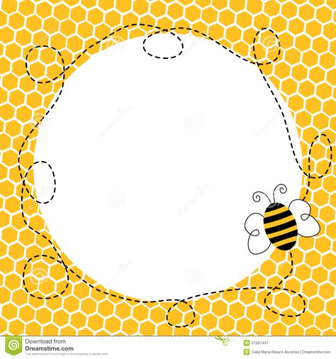 Flying Bee In A Honeycomb Frame - Download From Over 26 Million High Quality Stock Photos, Images, Vectors. Sign up for FREE today. Image: 31267441 Bee Borders And Frames, Bee Frame, Flying Bee, Honey Logo, Bee Themed Classroom, Bee Classroom, Bee Printables, Border Clipart, Bee Illustration