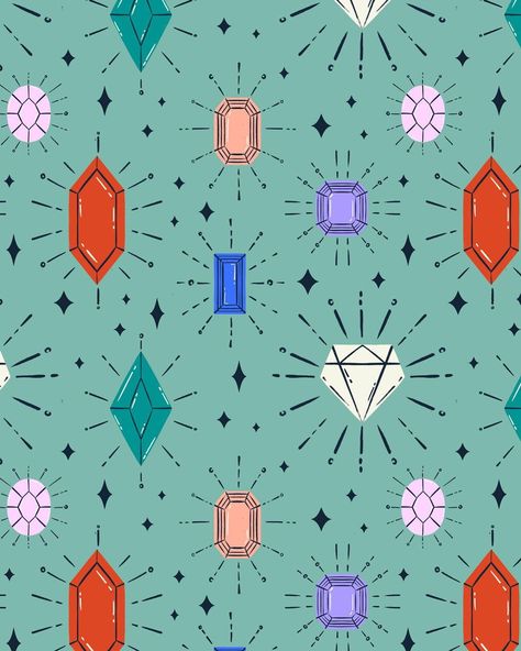 Jewel Illustration, Diamonds Illustration, Gemstone Background Wallpapers, Gem Illustration, Gems Illustration, Gem Illustration Gemstones, Blue Diamond Background, Diamond Repeat Pattern, Rainbow Warrior