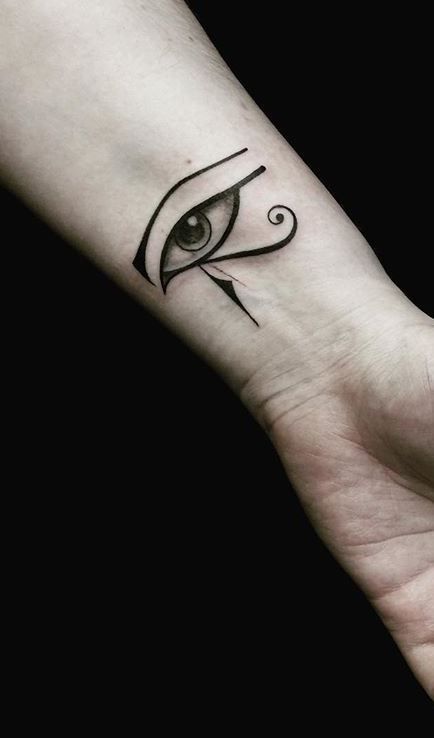 100 Trendy Eye of Horus Tattoos and Meanings - Tattoo Me Now Eye Of Ra Tattoo, Egyptian Eye Tattoos, Third Eye Tattoos, Horus Tattoo, Egyptian Tattoo Sleeve, The Eye Of Horus, Egyptian Eye, Egypt Tattoo, Egyptian Tattoo